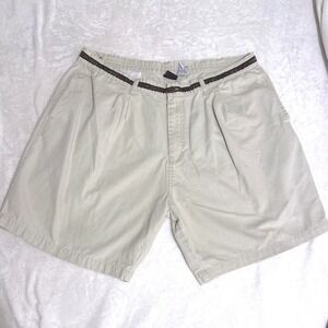 Vintage 90s Surf Odyssey Shorts Mens 42 Beige Aztec Pleated Beachy